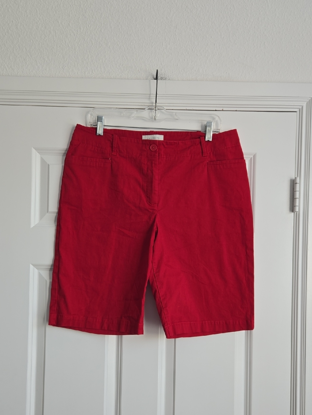 Red Women's Casual Bermuda Shorts